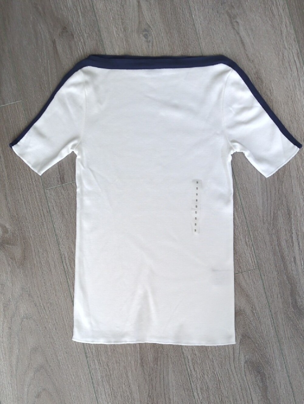 Polo Ralph Lauren Sport White Tee with Navy Trim